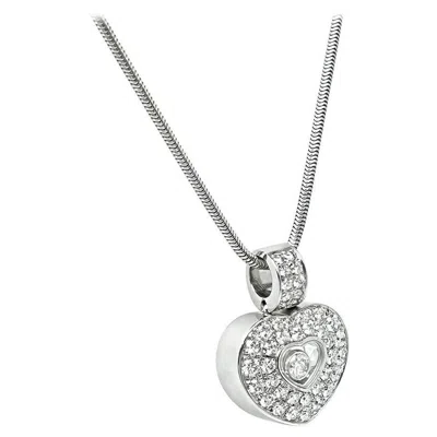 Pre-owned Chopard 0.75ct Diamond Happy Diamonds Heart Pendant Necklace In Multi