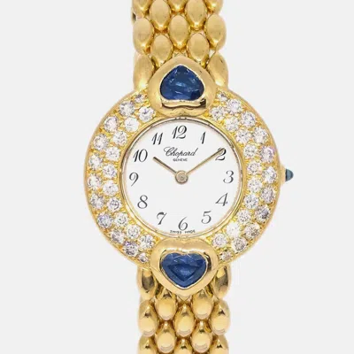 Pre-owned Chopard 10/5352-23 Quartz 18k Yellow Gold Women's Wristwatch 23 Mm