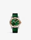 Chopard 18-carat Rg & Ss 278582-6005 Happy Sport 18ct Rose Gold, Stainless-steel And 0.24ct Diamond Quartz W In 18-carat Rg & Ss