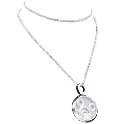 Pre-owned Chopard 18 Karat White Gold Circle Diamond "happy Spirit"