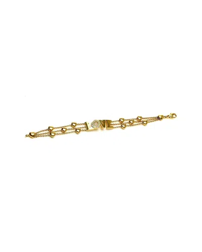 Chopard 18k 0.50 Ct. Tw. Diamond Love Happy Heart Bracelet (authentic Pre-loved) In Gold