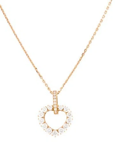 Pre-owned Chopard 18k 1.00ctw L'heure Du Diamant Pendant Necklace, 16.75" In Multi
