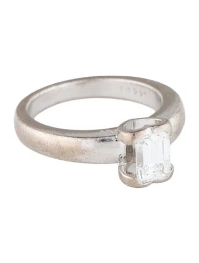 Pre-owned Chopard 18k 1.01ct Diamond Heart Engagement Ring In Multi