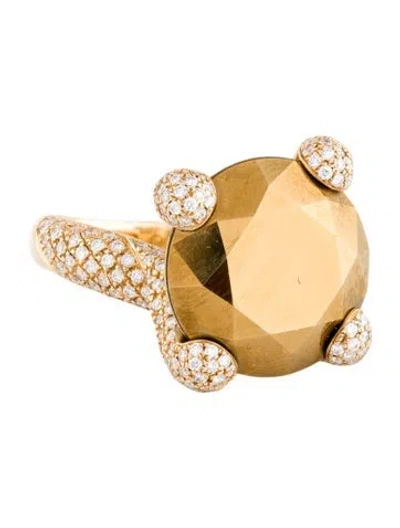 Pre-owned Chopard 18k 1.08ctw Diamond Cocktail Ring In Multi