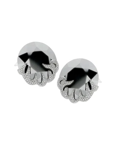 Chopard 18k 1.66 Ct. Tw. Diamond Golden Earrings (authentic Pre-loved) In Silver