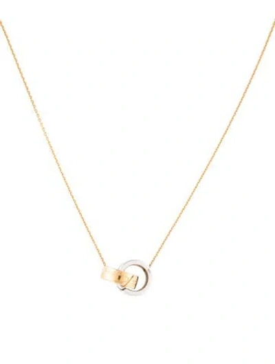 Pre-owned Chopard 18k Issimo Interlocking Pendant Necklace, 16" In Multi