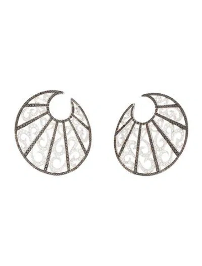 Pre-owned Chopard 18k Diamond Clip-on Earrings In Multi