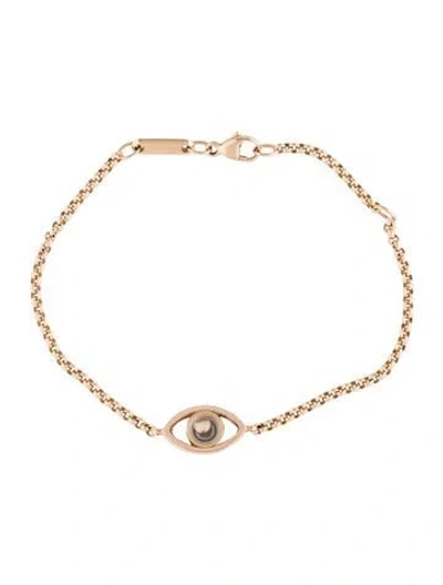 Pre-owned Chopard 18k Diamond Evil Eye Link Bracelet, 7" In Multi