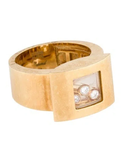 Pre-owned Chopard 18k Diamond Happy Diamond Cocktail Ring In Multi