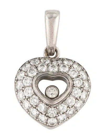 Pre-owned Chopard 18k Diamond Happy Diamonds Heart Pendant In Multicolor