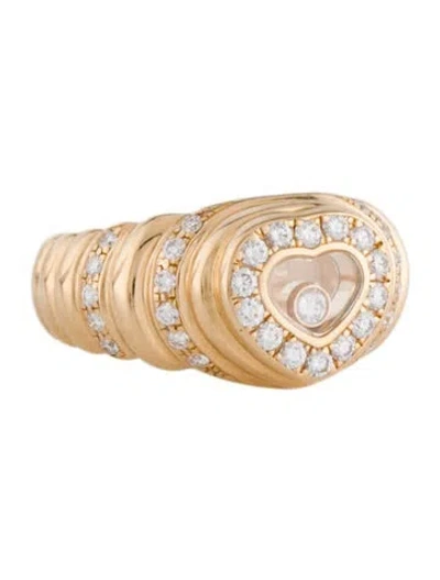 Pre-owned Chopard 18k Diamond Happy Diamonds Heart Ring In Multi