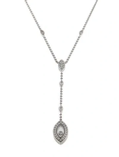 Pre-owned Chopard 18k Diamond Happy Diamonds Lavalier Necklace, 16.5" In Multi