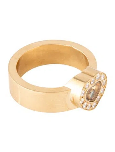 Pre-owned Chopard 18k Diamond Happy Heart Cocktail Ring In Multicolor