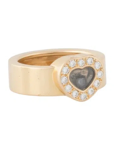 Pre-owned Chopard 18k Diamond Happy Heart Ring In Multi