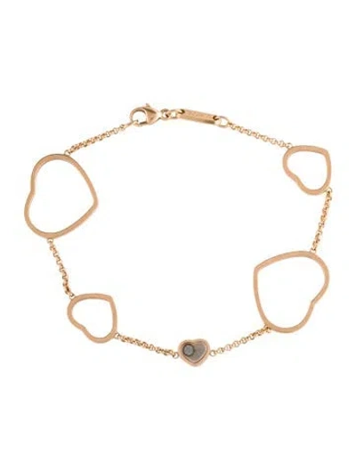 Pre-owned Chopard 18k Diamond Happy Hearts Bracelet, 6.5" In Multi