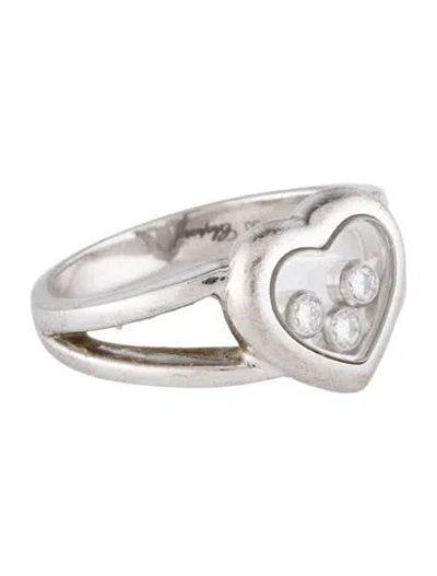 Pre-owned Chopard 18k Diamond Happy Hearts Cocktail Ring In Multi