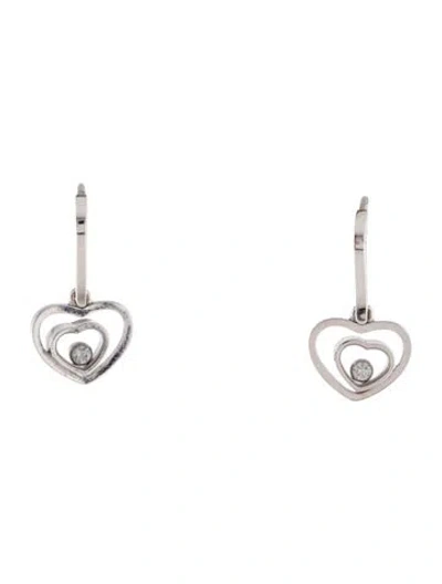 Pre-owned Chopard 18k Diamond Happy Hearts Drop Earrings In Multi