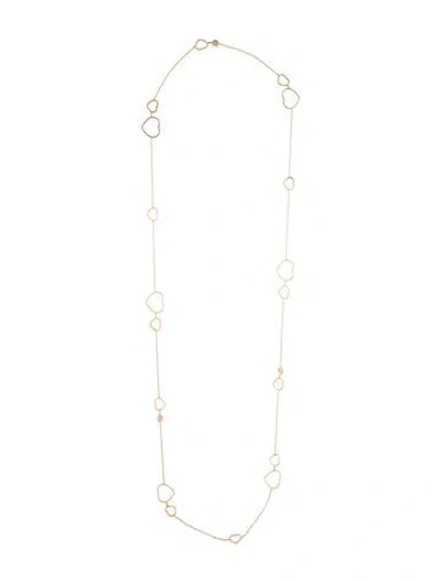 Pre-owned Chopard 18k Diamond Happy Hearts Sautoir Station Necklace, 47" In Multicolor