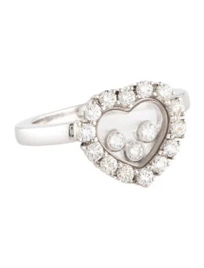 Pre-owned Chopard 18k Diamond Happy Icon Joaillerie Cocktail Ring In Multicolor