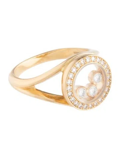 Pre-owned Chopard 18k Diamond Happy Icons Ring In Multi
