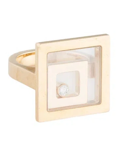 Pre-owned Chopard 18k Diamond Happy Spirit Cocktail Ring In Multi
