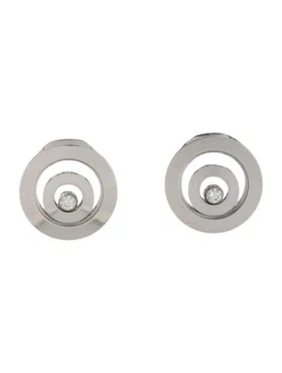 Pre-owned Chopard 18k Diamond Happy Spirit Earclip Earrings In Multi