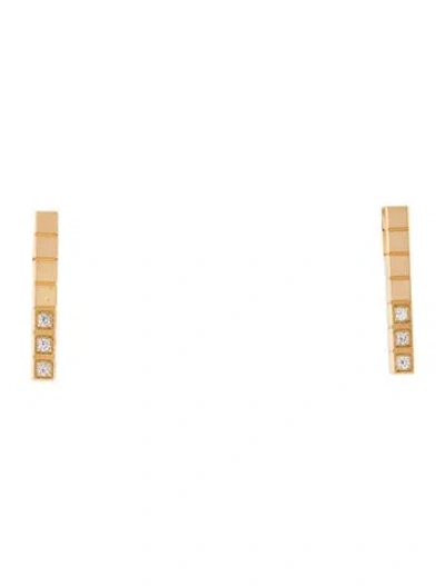 Pre-owned Chopard 18k Diamond Ice Cube Stud Earrings In Multi