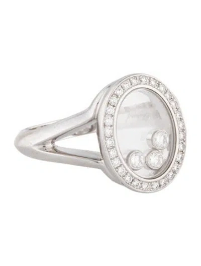 Pre-owned Chopard 18k Diamond Oval Cocktail Ring In Multicolor