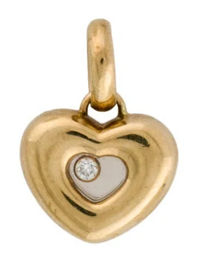 Pre-owned Chopard 18k Diamond Puffy Happy Heart Pendant In Multi