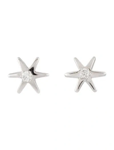 Pre-owned Chopard 18k Diamond Starburst Stud Earrings In Multi