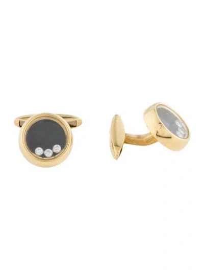 Pre-owned Chopard 18k Diamonds Happy Cufflinks In Multi