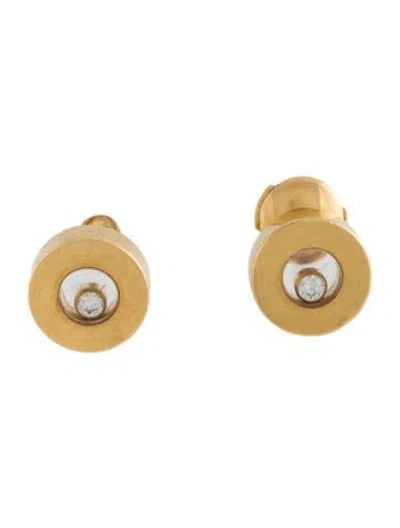 Pre-owned Chopard 18k Happy Diamond Icons Stud Earrings In Multi