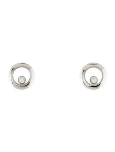 Pre-owned Chopard 18k Happy Diamond Icons Stud Earrings In Multi