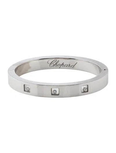 Pre-owned Chopard 18k Happy Diamonds Bangle Bracelet, 7" In Multi