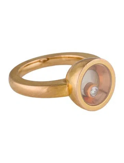 Pre-owned Chopard 18k Happy Diamonds Cocktail Ring In Multi