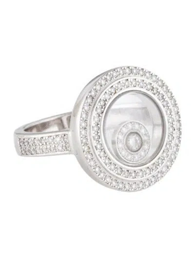 Pre-owned Chopard 18k Happy Diamonds Cocktail Ring In Multi
