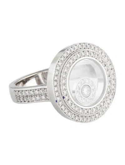 Pre-owned Chopard 18k Happy Diamonds Cocktail Ring In Multicolor