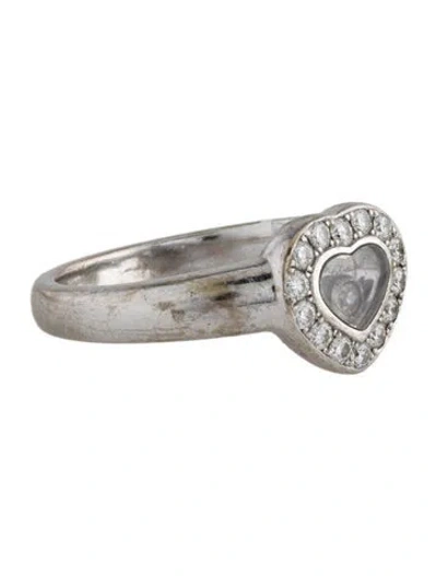 Pre-owned Chopard 18k Happy Diamonds Heart Cocktail Ring In Multi