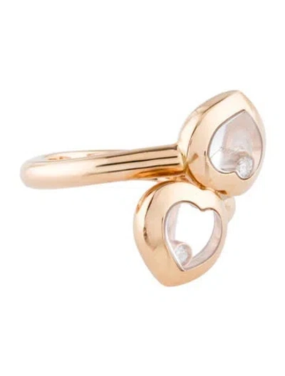 Pre-owned Chopard 18k Happy Diamonds Hearts Ring In Multi