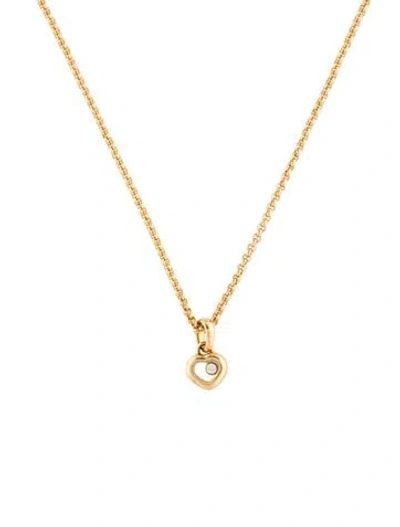 Pre-owned Chopard 18k Happy Diamonds Icons Heart Pendant Necklace, 16.75" In Multi