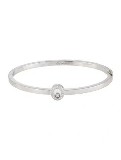 Pre-owned Chopard 18k Happy Diamonds Oval Bangle, 7" In Multi