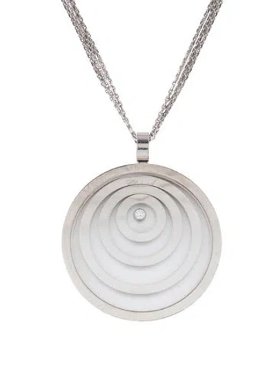 Pre-owned Chopard 18k Happy Spirit Pendnat Necklace, 17" In Multi