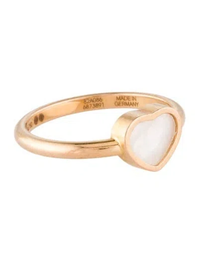 Pre-owned Chopard 18k Mother Of Pearl My Happy Hearts Ring In Multi