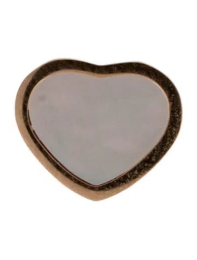 Pre-owned Chopard 18k Mother Of Pearl My Happy Hearts Single Stud Earring In Multi