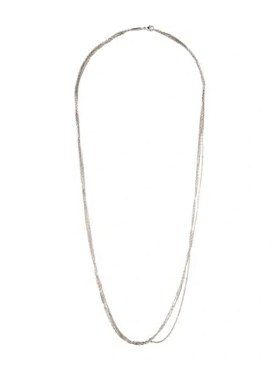 Pre-owned Chopard 18k Multistrand Chain Necklace, 23.5" In Multicolor