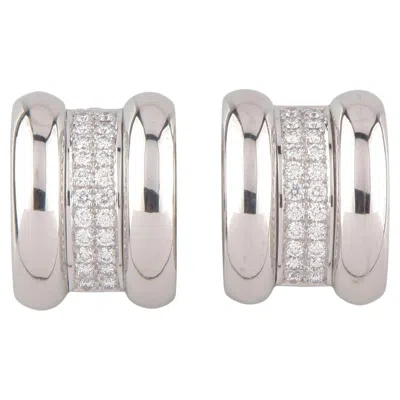 Pre-owned Chopard 18k White Gold & Diamond La Strada Clip-on Earrings Tdw = 0.92 Ct