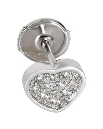 Chopard 18k White Gold  My Happy Hearts Diamond Single Stud Earring, 0.12ctw In Silver