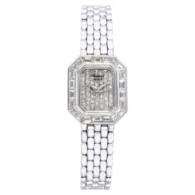 Pre-owned Chopard 18k White Gold Diamond Bezel And Dial Ladies Watch