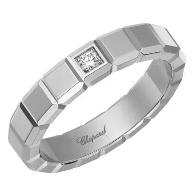 Chopard 18k White Gold Ice Cube Diamond Ring In Metallic