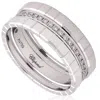 Chopard 18k White Gold Ice Cube Diamond Ring In Metallic